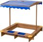 SwingKing Houten Zandbak met Waterbakken en Afdekzeil - Thumbnail 1