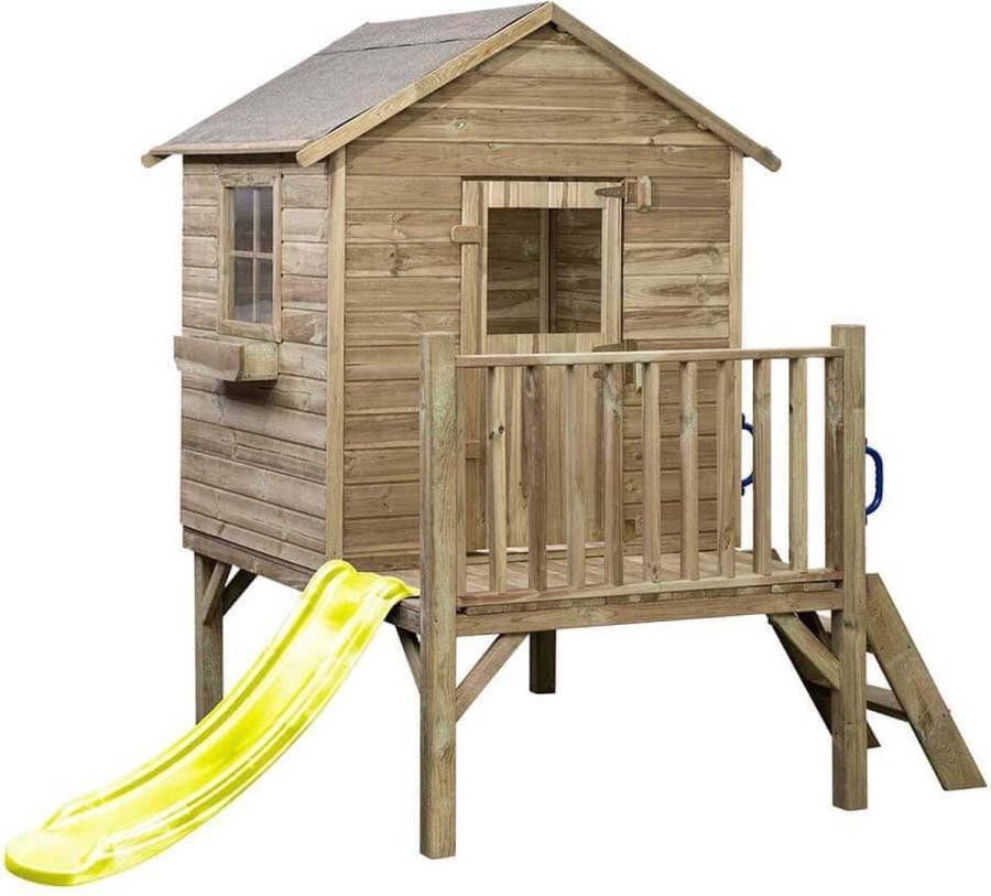 SwingKing Speelhuisje Camilla geel 184x177x210cm