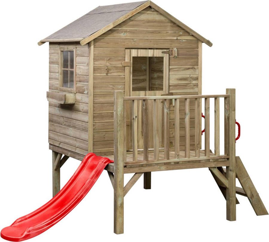 SwingKing Speelhuisje Camilla rood 184x177x210cm