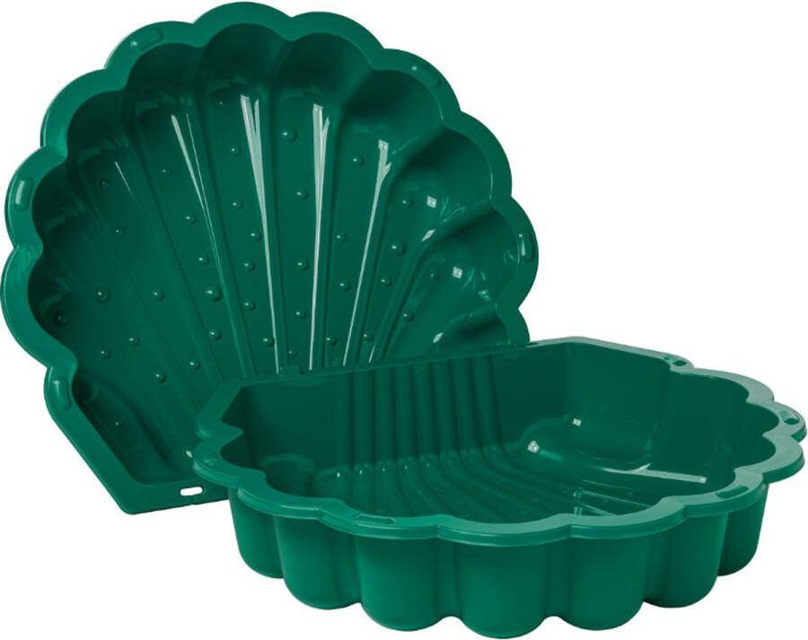 SwingKing Zandbak schelp groen 2-delig88 x 77cm x 36 cm Zandbak waterbak met deksel