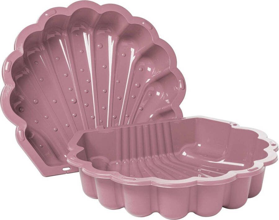 Hapro Zandbak schelp pastel roze 2-delig88 x 77cm x 36 cm SwingKing Zandbak waterbak met deksel