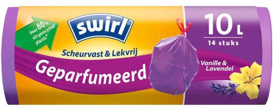 Swirl Pedaalemmerzakken Geparfumeerd Vanille & Lavendel met Trekband 10 liter 14 stuks