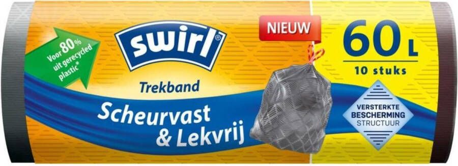 Coppens Swirl vuilniszakken met Trekband 60 liter 10 stuks