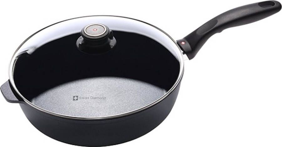 Swiss Diamond HD Classic Sauteerpan Hapjespan 26cm Met Deksel niet geschikt voor inductie