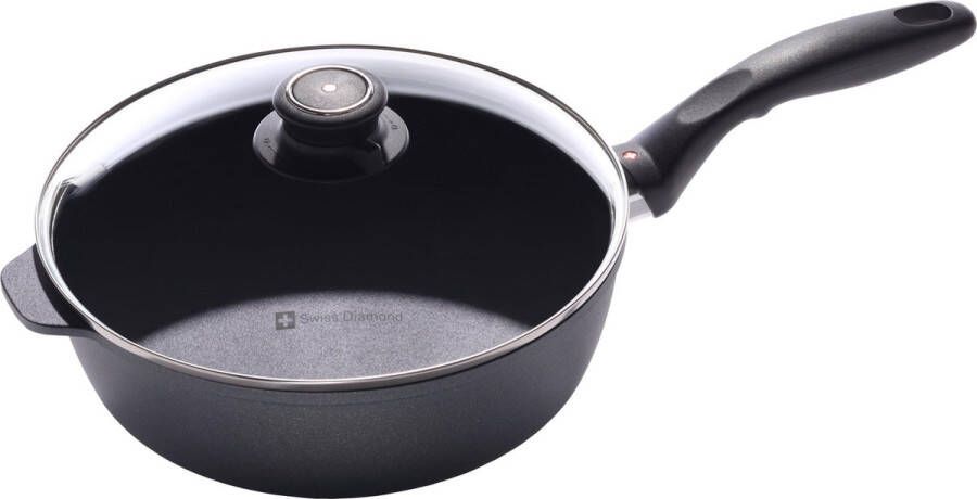 Swiss Diamond XD Sauteerpan incl. Deksel Ø 26 cm 3.6 Liter Zwart