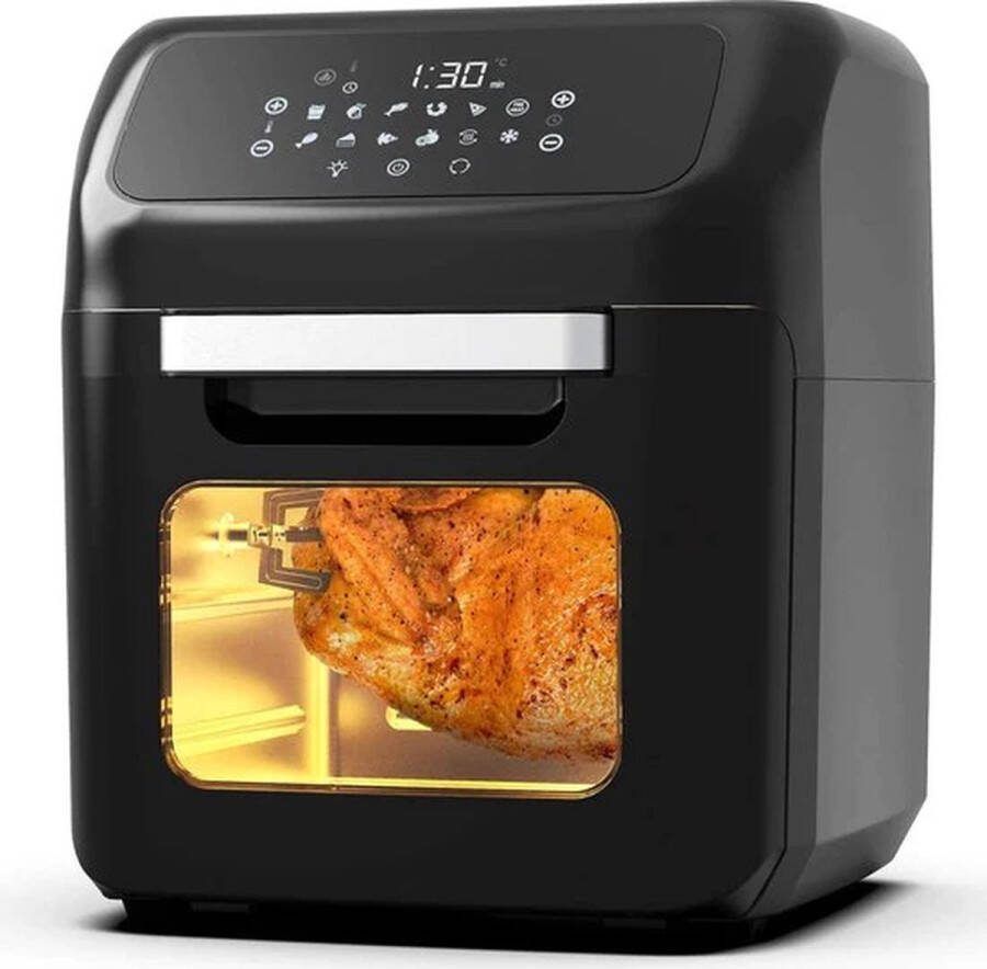 SWISS LINE Airfryer Oven Airfryer XXL Heteluchtfriteuse Met 12 Programma's Touch Display Heteluchtoven 12 Liter 1800W. Airfryer-oven