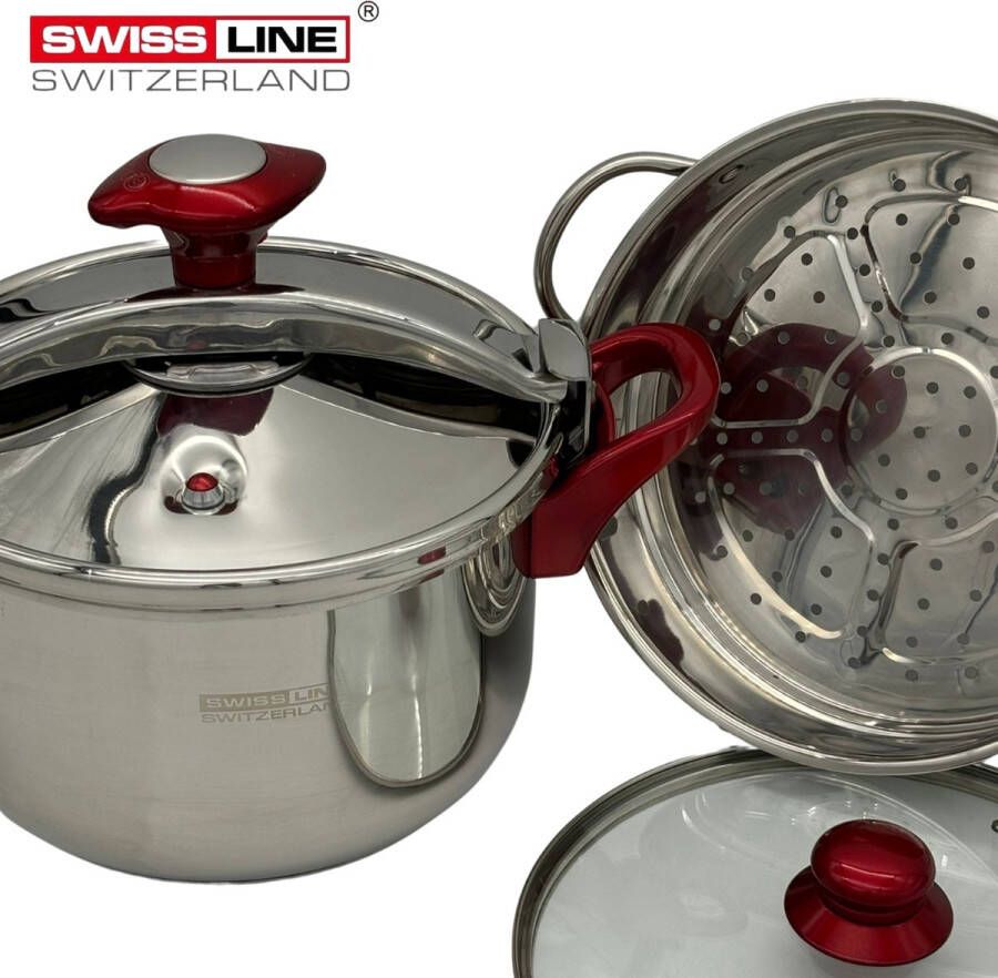 Swiss line switzerland Snelkookpan 2 in 1 7L
