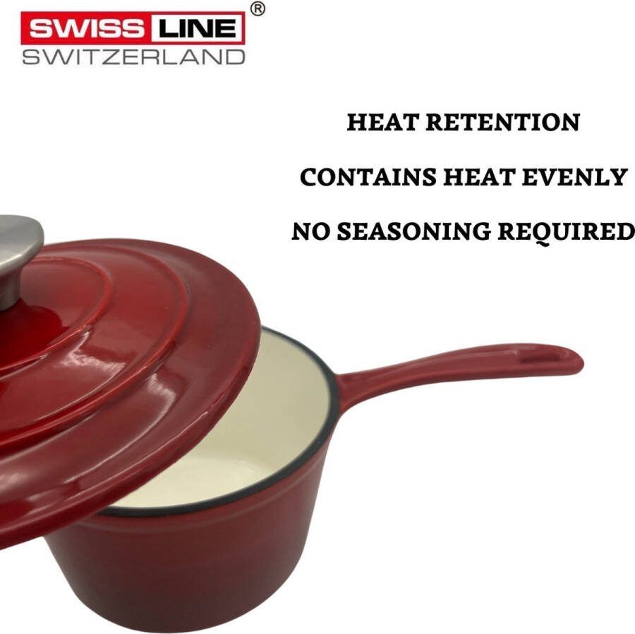 Swiss line switzerland Swiss Line Gietijzeren steelpan 1 5l
