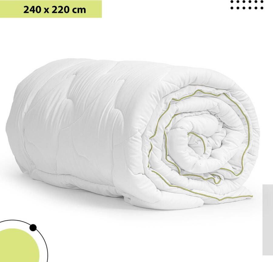 Dreamhouse Bedding Zomer Dekbed Bamboe 100% Natuurlijk 240x220 Lits-Jumeaux Wit