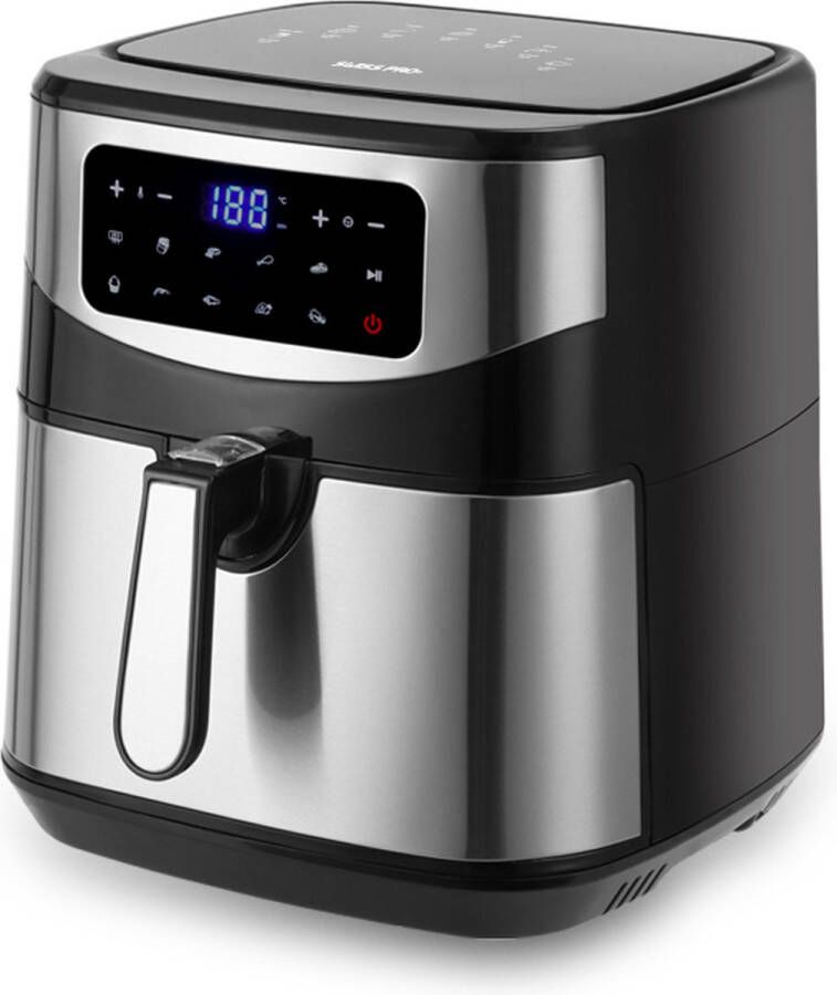 Swiss Pro+ Airfryer 10L XXXL Zwart SP-AF10L Intelligente Heteluchtfriteuse Digitaal- 10L XXXL New Model 2023 Touchscreen TURBO Opwarmen Piano Black zwart 10 liter