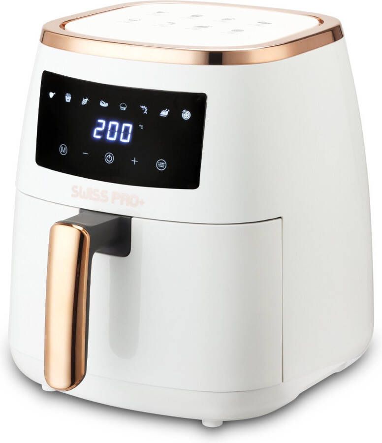Swiss Pro+ Airfryer SP-AF6.5L.WG airfryer XXXL Intelligente Heteluchtfriteuse Digitaal- 6.5 L XXXL 1500W Gold