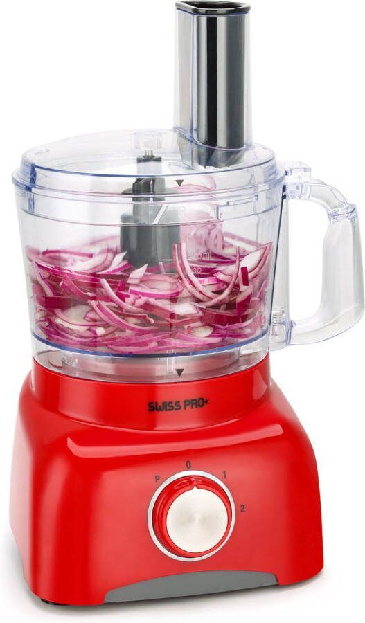 Swiss Pro+ | Krachtige SP800 Foodprocessor 1.2 Liter Rood