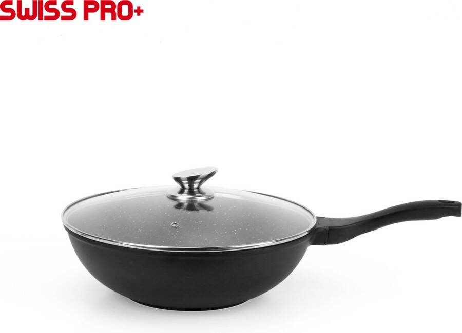 Swiss Pro+ Marmeren Wokpan Ø 32 cm Geschikt Voor Alle Warmtebronnen