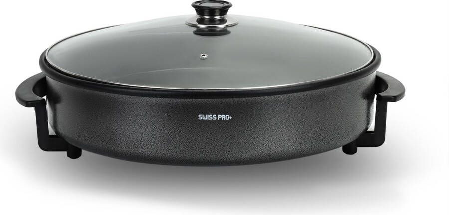 Swiss Pro+ Multifunctional grill pan XXL SP-PP42- Elektrische Hapjespan 42 cm Kippiepan Snackpan