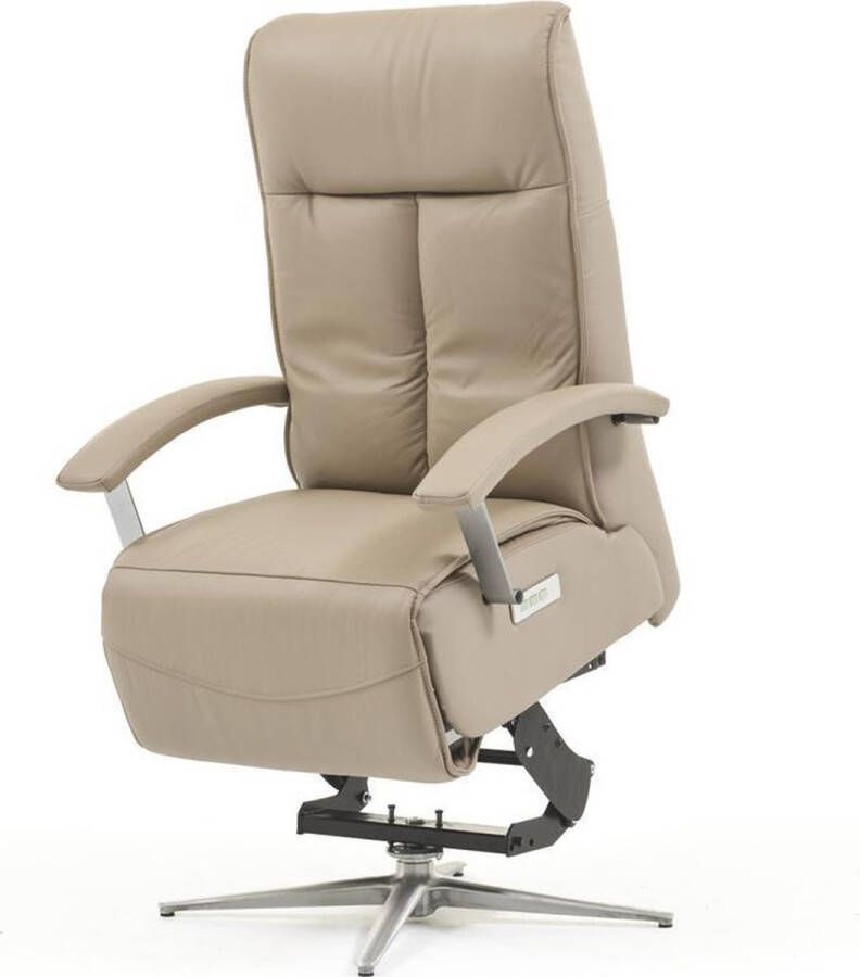 Swiss Relax Sta op stoel Stockholm Taupe 3 motoren leder relaxfauteuil