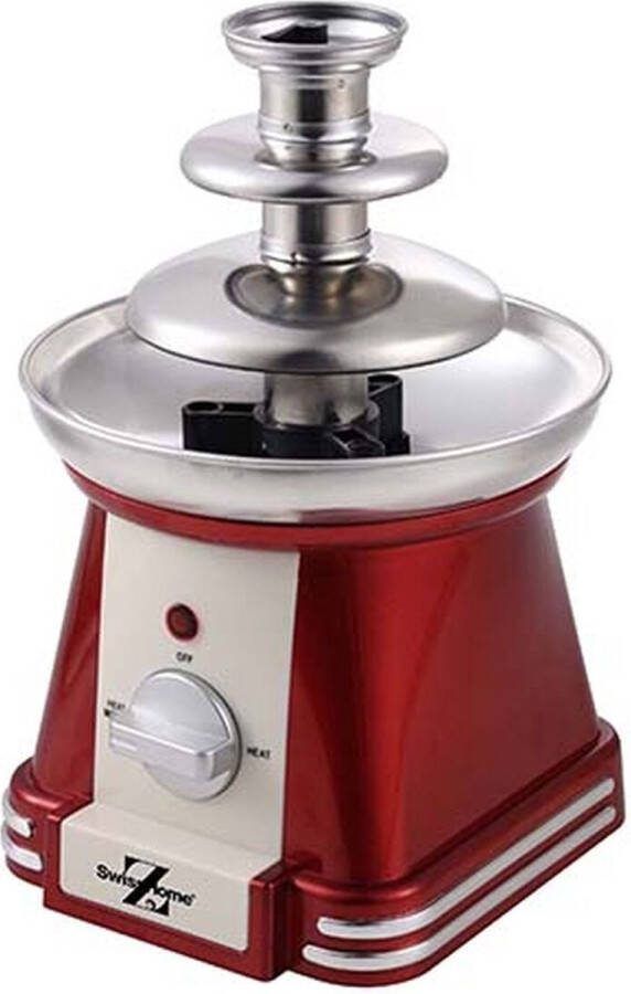 SwissHome Chocolade Fondue Party 350 ml 32 W Rood