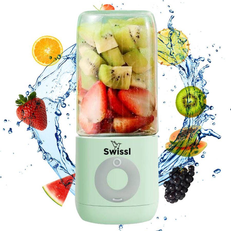 Swissl Blender To Go Draadloze Smoothie Maker Draagbare Mini Blender Portable Juicer Groen