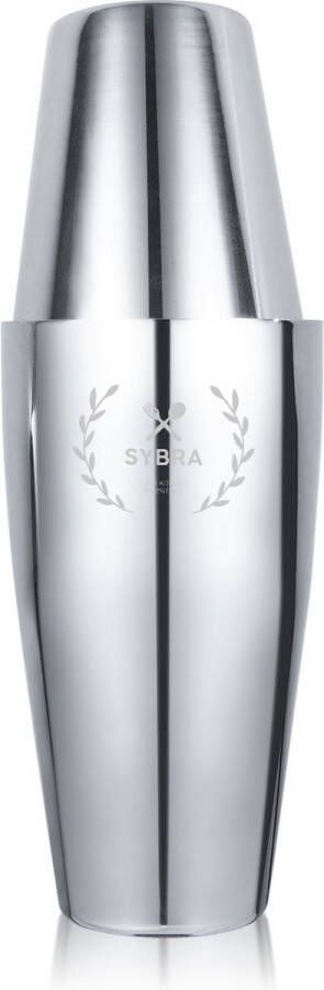 Sybra Cocktail Shaker Cocktail shaker 750ML Roestvrijstaal Boston Cocktailshaker Boston Geschenkverpakking