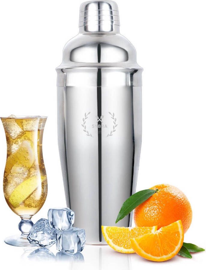 Sybra Cocktail Shaker Cocktail shaker 750ML Roestvrijstaal Geschenkverpakking