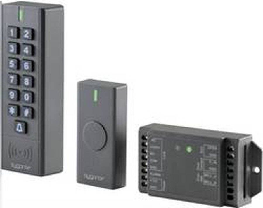 Sygonix SY-4500816 Codeslot Oppervlakmontage 12 V DC IP65 (basisapparaat) Met verlicht toetsenbord Zwart