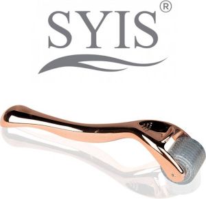 SYIS Dermaroller voor vrouwen 0.5mm 192 Titanium naalden Huidvernieuwing Littekens Rose Goud