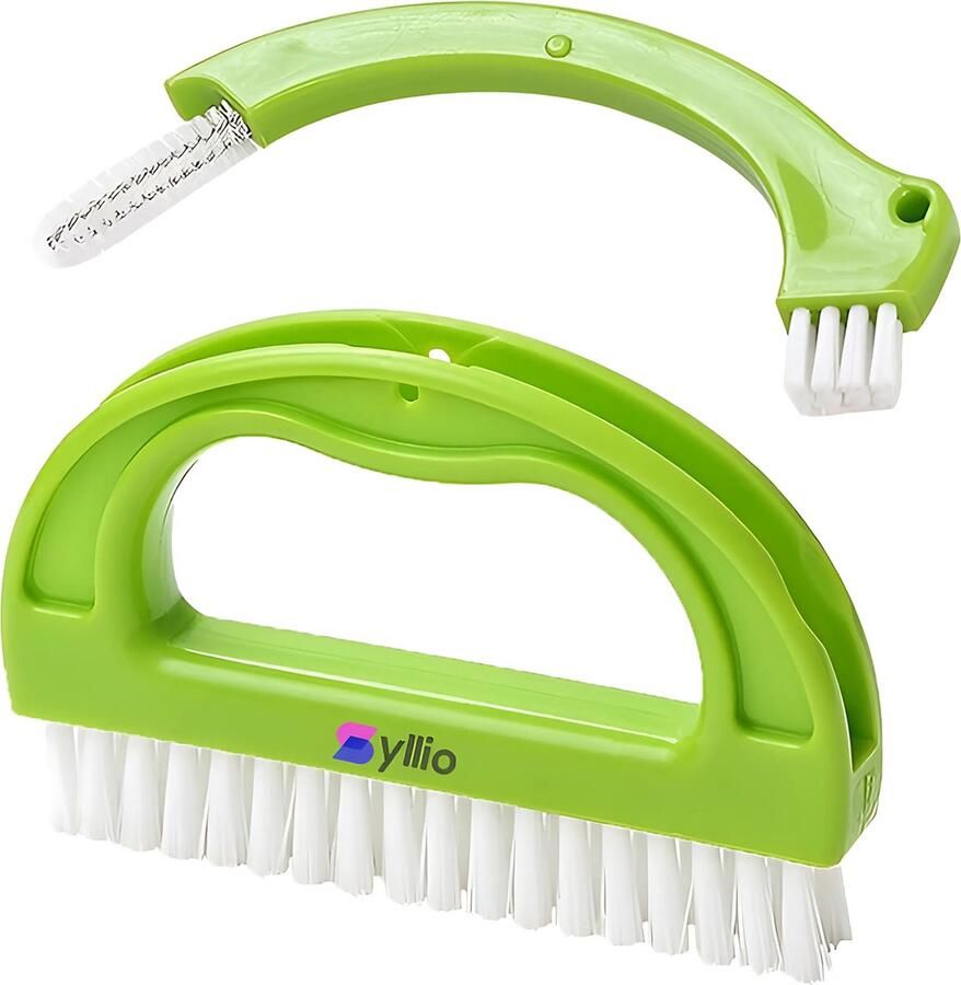 Syllio Voegenborstel Set van 2 Schoonmaakborstel Badkamer Voegen Voegenkrabber Voegenreiniger Schoonmaken Borstel