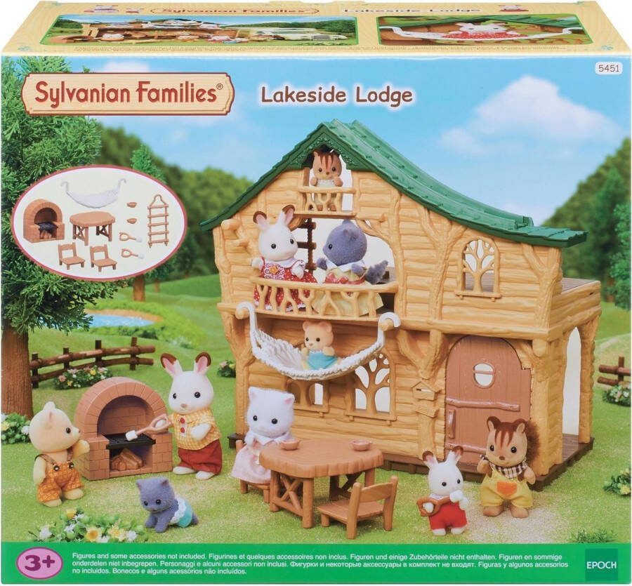 Sylvanian Families 5451 Blokhut aan het meer- te combineren met 5450 Boomhut( stapelen)