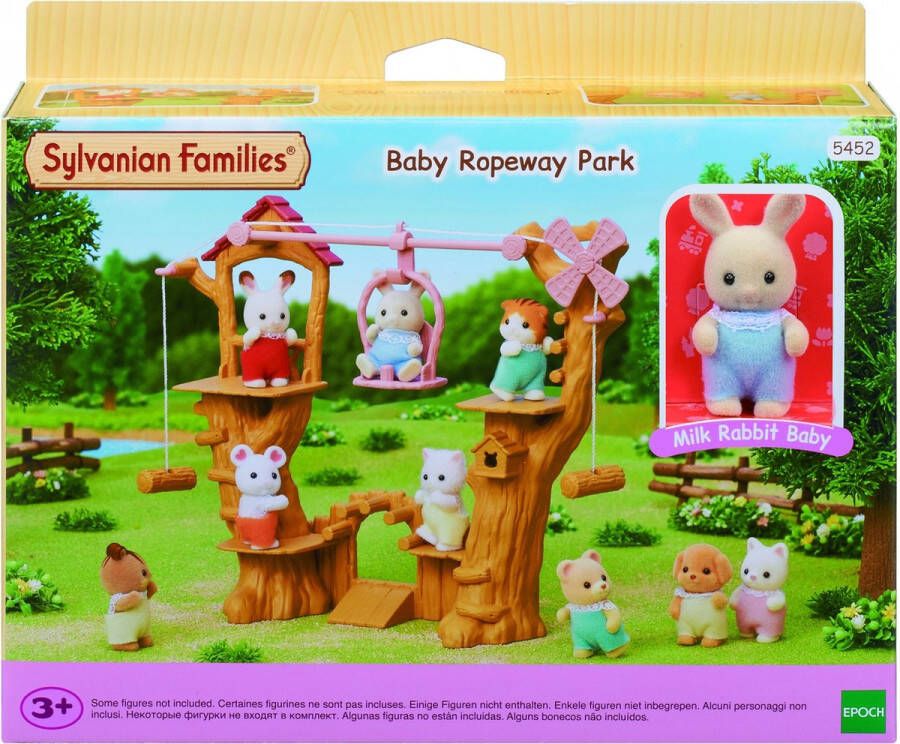 Sylvanian Families 5452 baby kabelbaanpark- speelset- 1 baby witkonijn speelfiguur