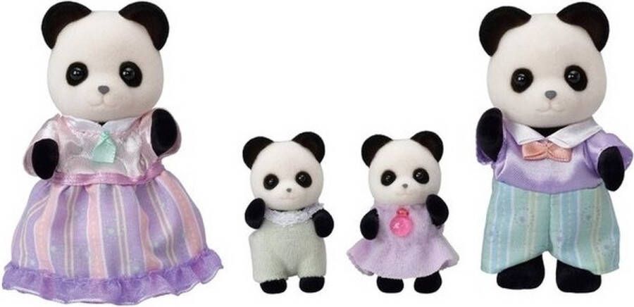 Sylvanian Families 5529 familie panda- 4 speelfiguren- fluweelzacht