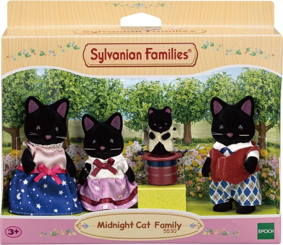 Sylvanian Families 5530 familie nacht kat- 4 speelfiguren- fluweelzacht