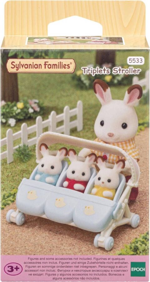 Sylvanian Families 5533 wandelwagen drieling- poppenhuisinrichting