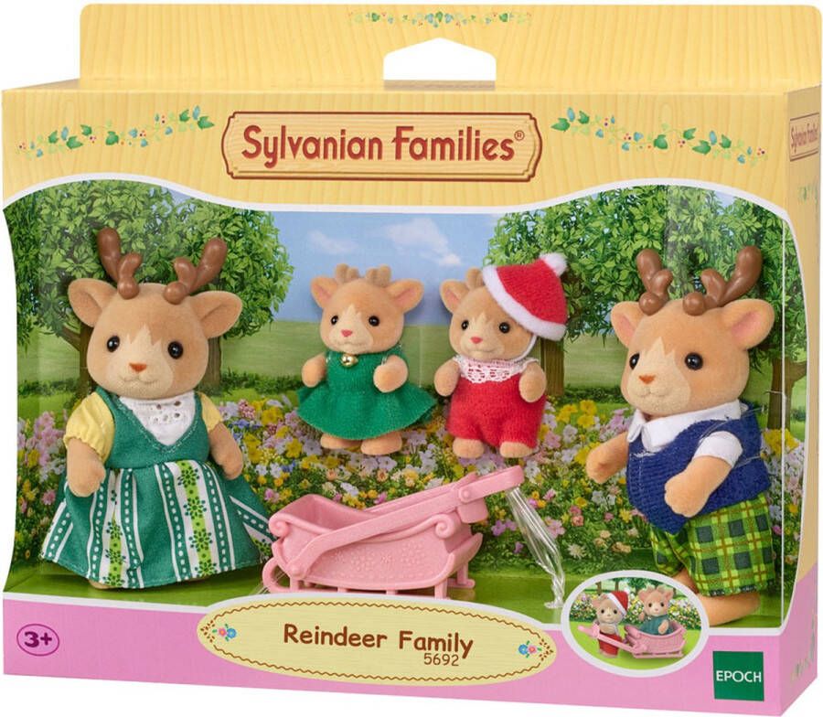Sylvanian Families 5692 Familie rendier- 4 fluweelzachte speelfiguren voor poppenhuis