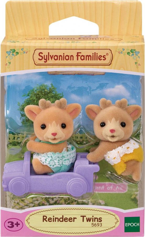 Sylvanian Families 5693 tweeling rendier- 2 fluweelzachte baby speelfiguren