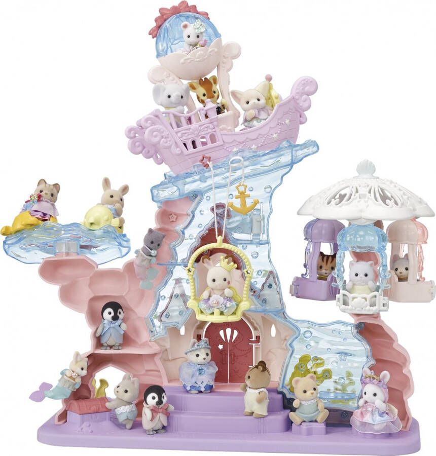 Sylvanian Families 5701 Baby Zeemeermin Kasteel- inclusief 3 fluweelzachte baby speelfiguren