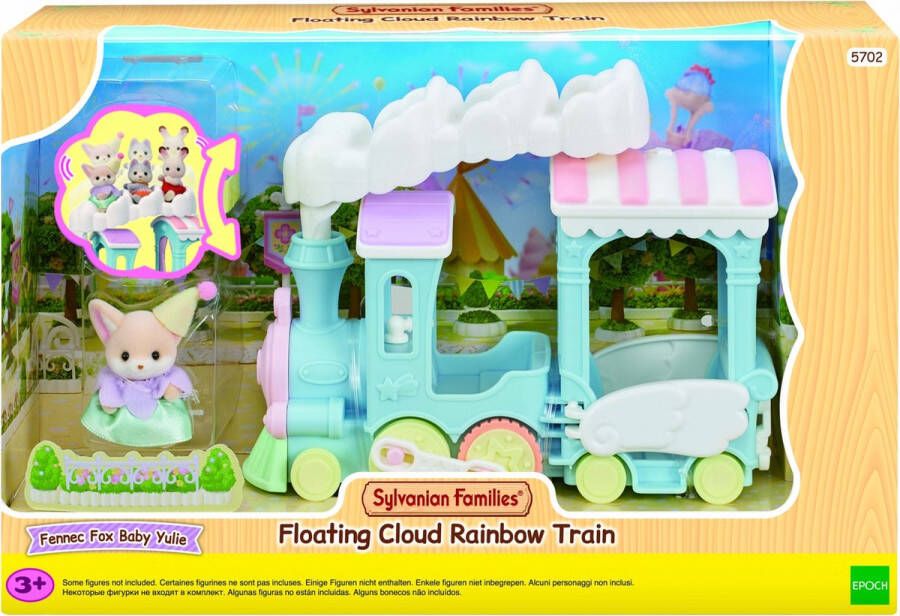 Sylvanian Families 5702 Wolken regenboogtrein- 1 fluweelzachte baby speelfiguur