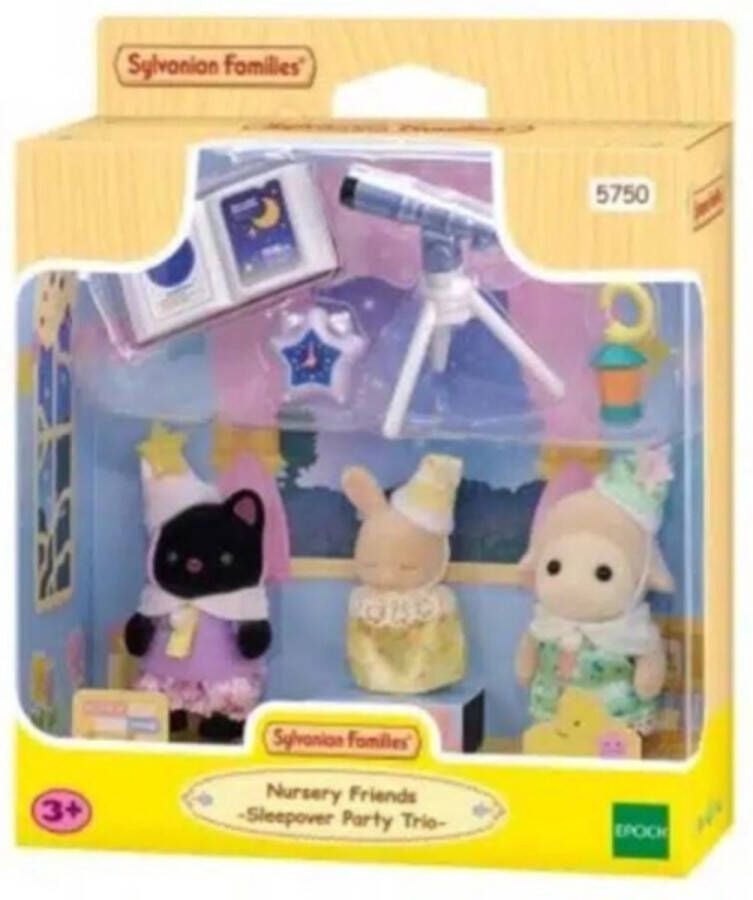 Sylvanian Families 5750 Trio Peutervriendjes Pyjama Party- inclusief 3 fluweelzachte speelfiguren