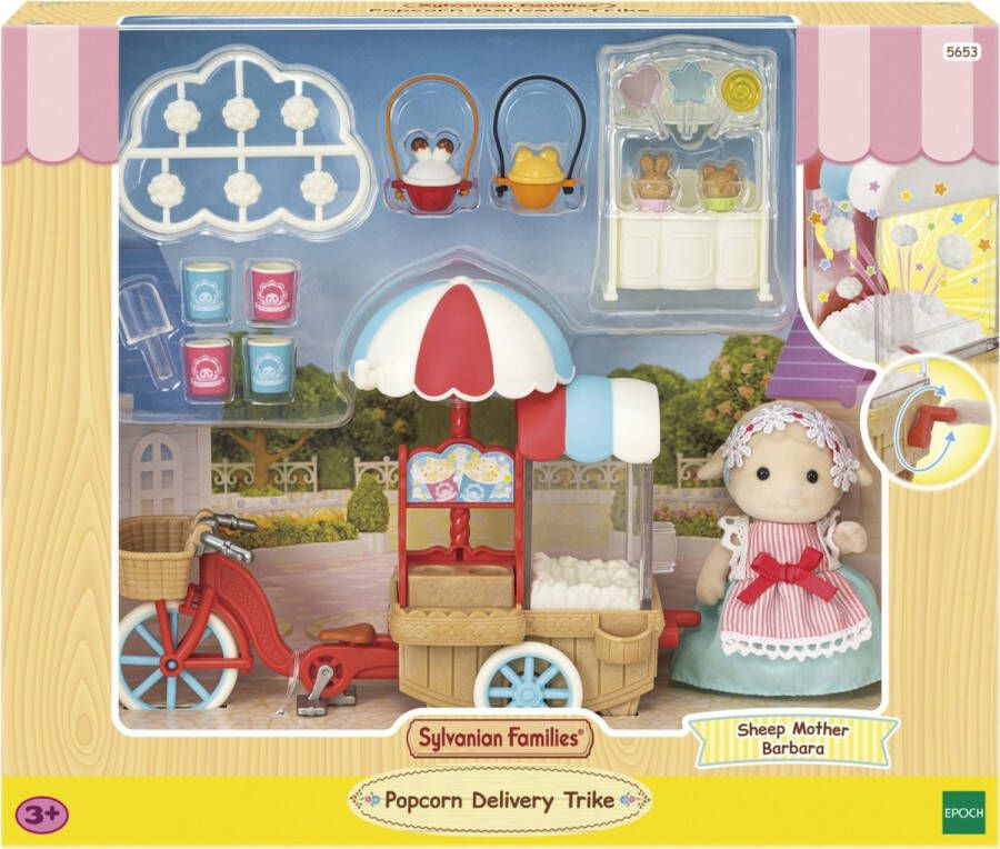 Sylvanian Families 5653 Moeder schaap met popcorn kar- 20 onderdelen