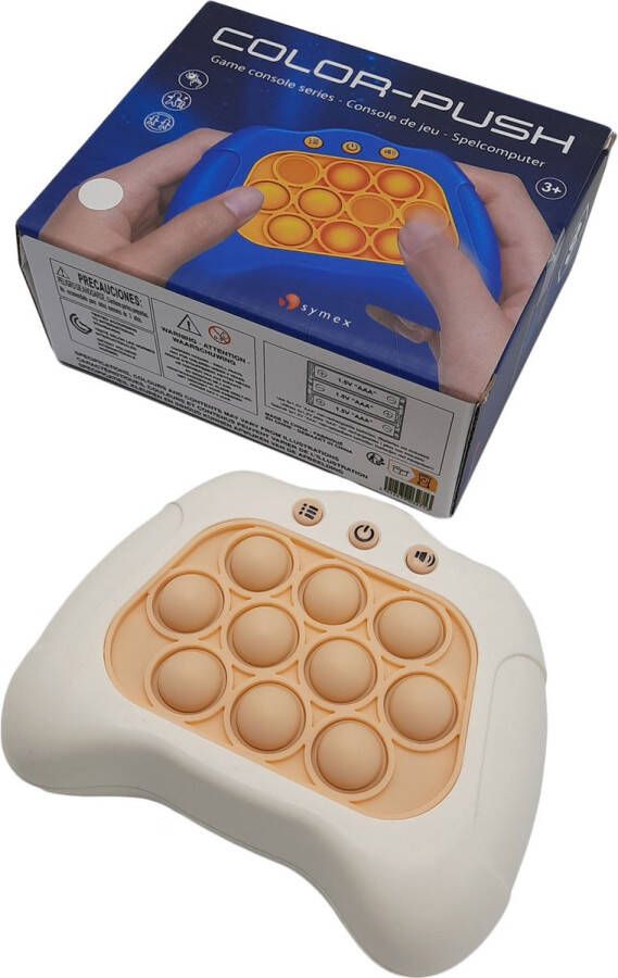 Symex Pop It Game Pop It Spel Fidget Toys Controller Pop or Flop Game Console Quick Push Montessori Cube Jongens Meisjes Volwassenen (oranje)