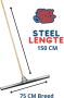 Synx Tools Trekker 75cm Vloertrekker met steel 150cm Zwart 75cm Vloerwisser Trekkers moppen Dweilen Schoonmaakartikelen Vloermop Vloerreiniger Watertrekker Met Steel 150cm - Thumbnail 1