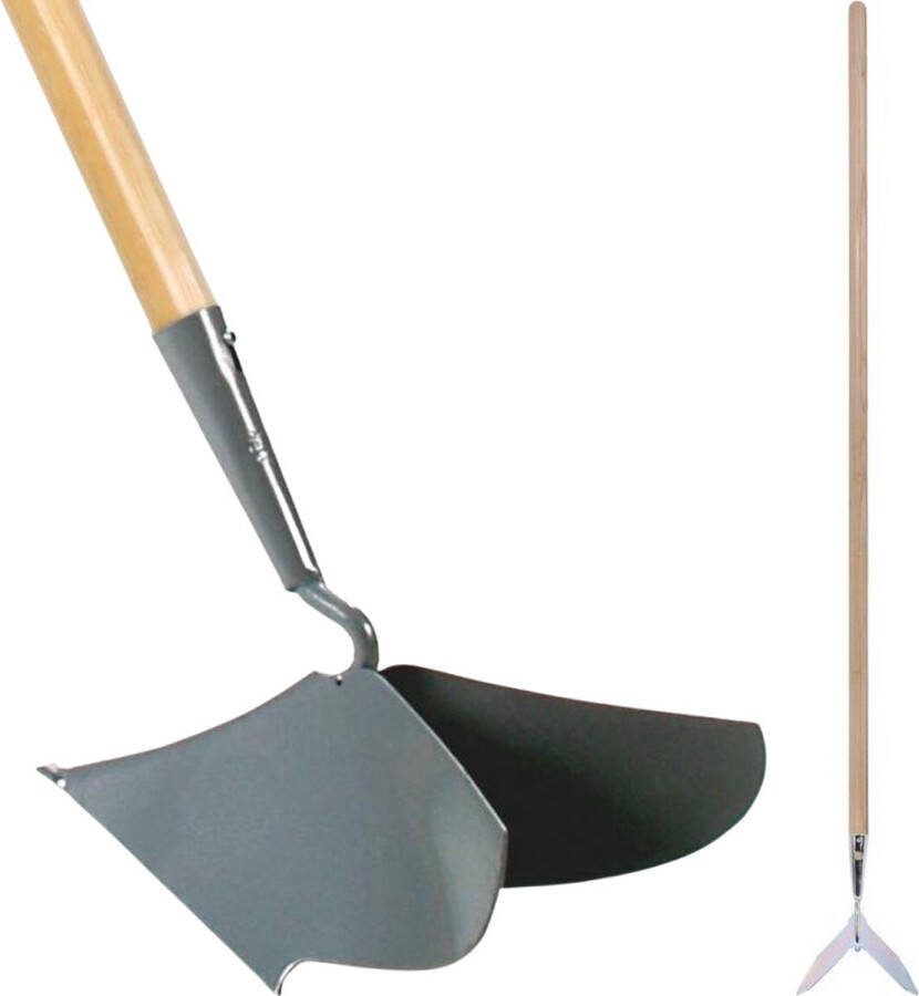 Synx Tools Aanaarder 20 cm Bodembewekers Gesmeed Vorentrekker Tuinartikelen schoffels Onkruidverwijderaar Met Steel 160cm