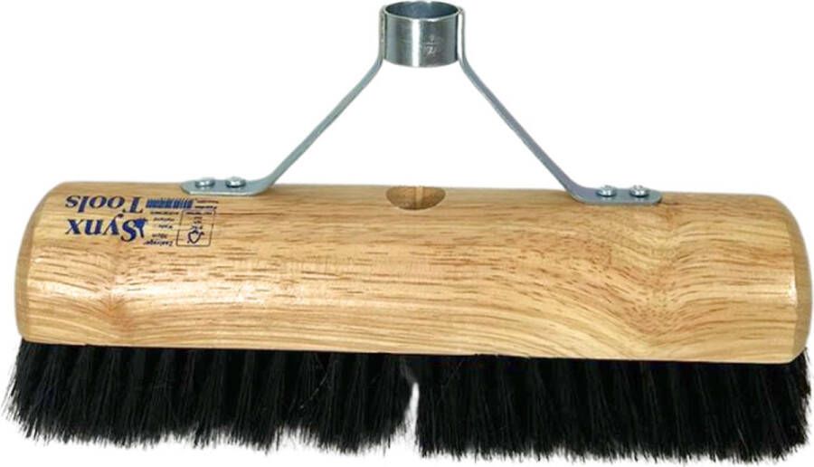 Synx Tools Bezem Los Zaalveger Paardenhaar 30cm met versteviging houder bezems Paardenhaar kamerveger 30cm Zachte bezems Zonder Steel