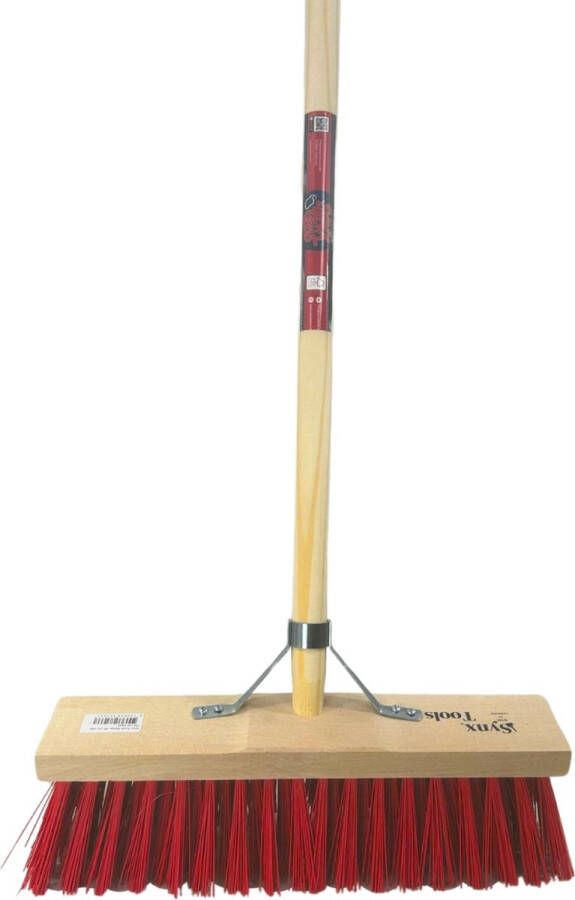 Synx Tools Synx Tool Buiten Bezem Nylon 40cm Bezems Straatbezem Kunststof haren Bezemsteel Schrobborstels Buitenbezem schoonmaakartikelen Steel 150 cm