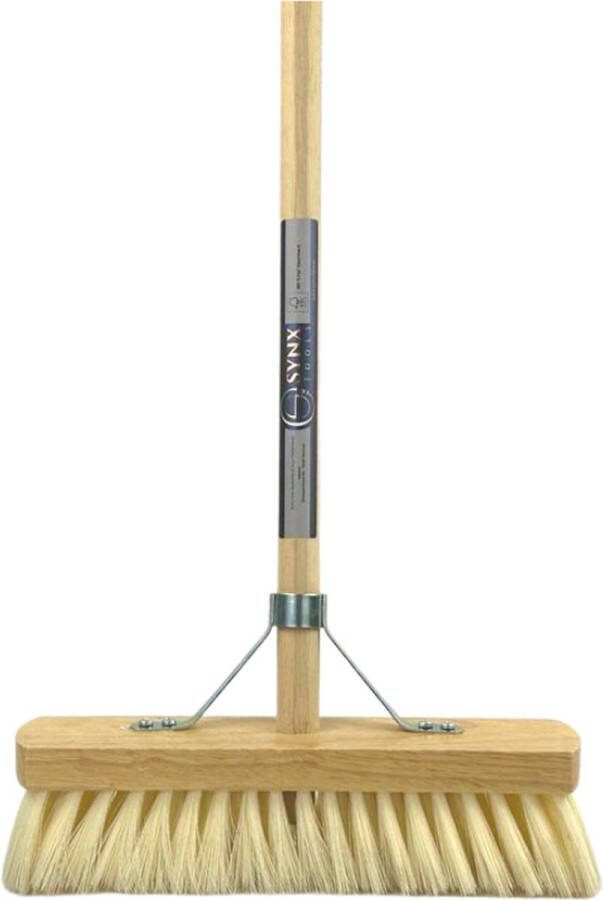Synx Tools Binnenbezem Fibersoft Zachte Bezems bezem fiber Kamerveger Veger Zachte Besem Incl. Steel 140cm Binnen Bezem