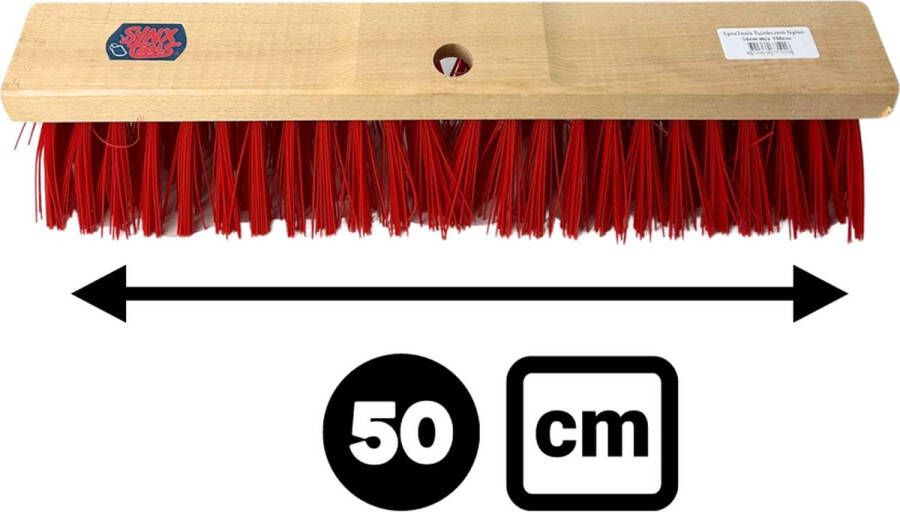 Synx Tools Buiten Bezem 50cm Bezems Straatbezem Kunststof haren Bezems Schrobborstels Buitenbezem schoonmaakartikelen Zonder Steel