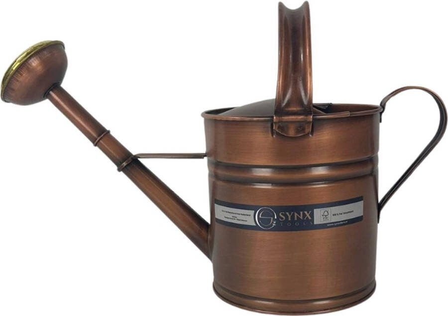 Synx Tools Gieter Koper 5 Liter Metaal 5L Gieters voor binnen gieters voor buiten kleine gieter binnen plantengieter