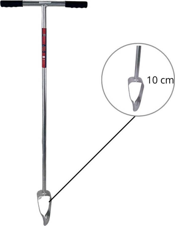 Synx Tools Grondboor 10cm verzinkt Grondboren Professioneel Ideaal voor graafwerkzaamheden Tuin boor plantenboor Palenboor Lengte 120cm