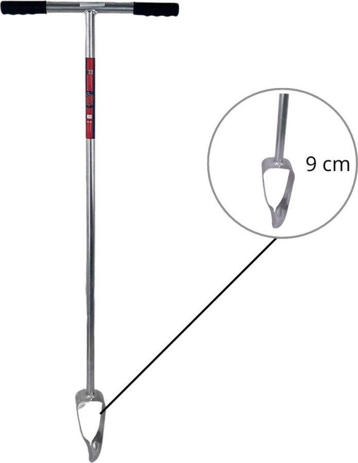 Synx Tools Grondboor 9cm verzinkt Grondboren Professioneel Ideaal voor graafwerkzaamheden Tuin boor plantenboor Palenboor Lengte 120cm