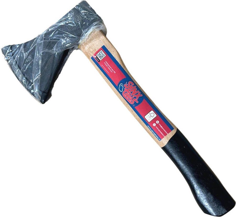 Synx Tools Handbijl 800 Gram Handbijl Hakbijl Handbijlen Bijl Wig bijl- Tuingereedschap Hakken Met Houten steel