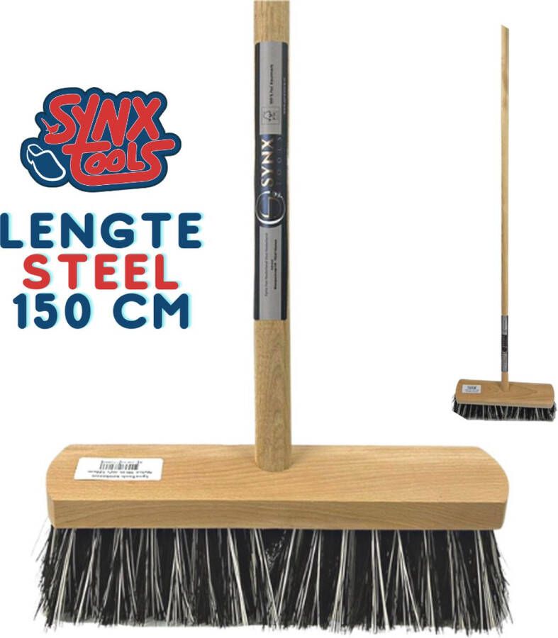 Synx Tools Harde Bezem Old Dutchie Tuinbezem Milieuvriendelijke bezem Old Dutchie Model Straatbezem Bezems Besem Veger Buiten Bezem met steel 150 cm Schoonmaakartikelen Schrobborstels