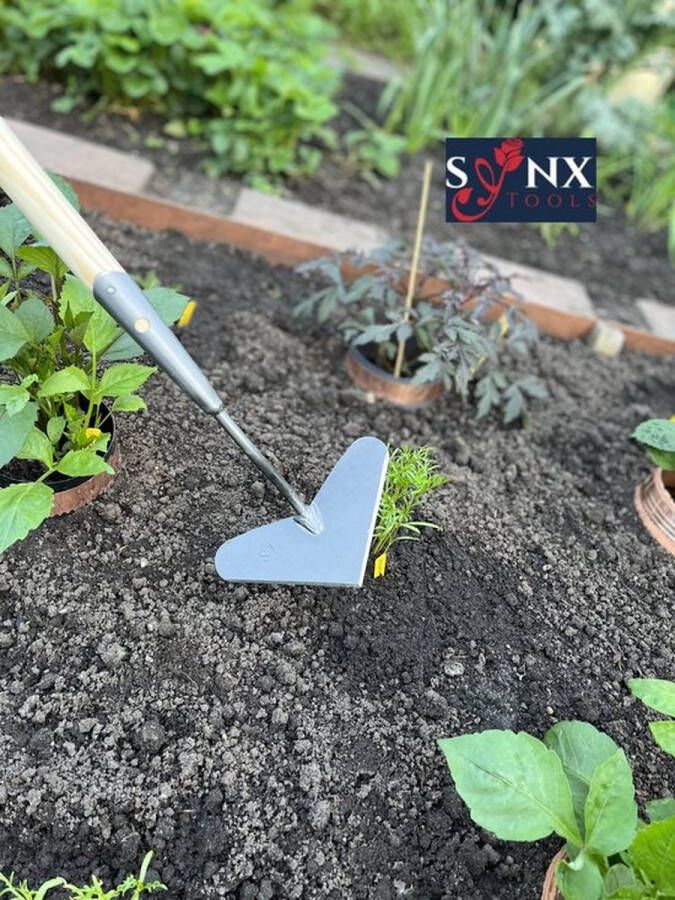 Synx Tools Hartschoffel 20cm Schoffels Onkruidverwijderaar Schoffel met Steel 160 cm steel met hilt Onkruidbestrijding